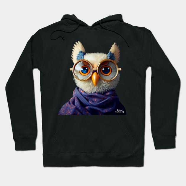cute owl with glasses Hoodie by extraordinar-ia